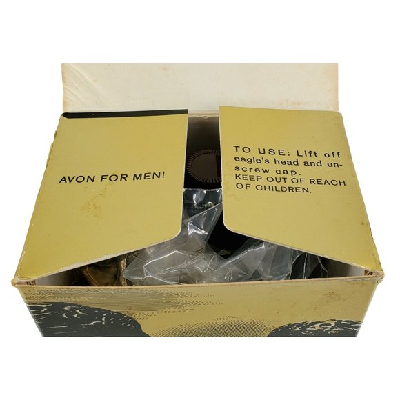 AVON VTG American Eagle Glass Decanter Windjammer After Shave Boxed 5oz Full NOS - Picture 10 of 12